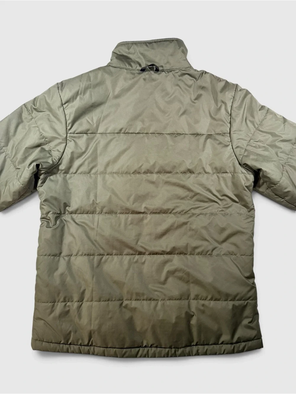 The North Face Men's Green Puffer Jacket Full Zip Pockets Stand-Up Collar M